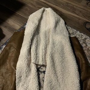 Leather/sheep fur vest
